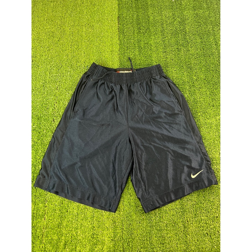 Nike Basketball Shorts Mens SM Baggy Navy Blue Mesh Athletic Gym Swoosh‎